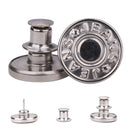 17mm No-Sew Jean Button Replacements, Tool-Free Buttons, Reusable Instant Buttons for Denim Jeans, Jackets