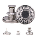 17mm No-Sew Jean Button Replacements, Tool-Free Buttons, Reusable Instant Buttons for Denim Jeans, Jackets