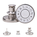 17mm No-Sew Jean Button Replacements, Tool-Free Buttons, Reusable Instant Buttons for Denim Jeans, Jackets