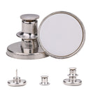 17mm No-Sew Jean Button Replacements, Tool-Free Buttons, Reusable Instant Buttons for Denim Jeans, Jackets