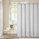 Shower Curtain With Hooks, Waterproof Polyester Fabric, Washable Bath Curtain UK