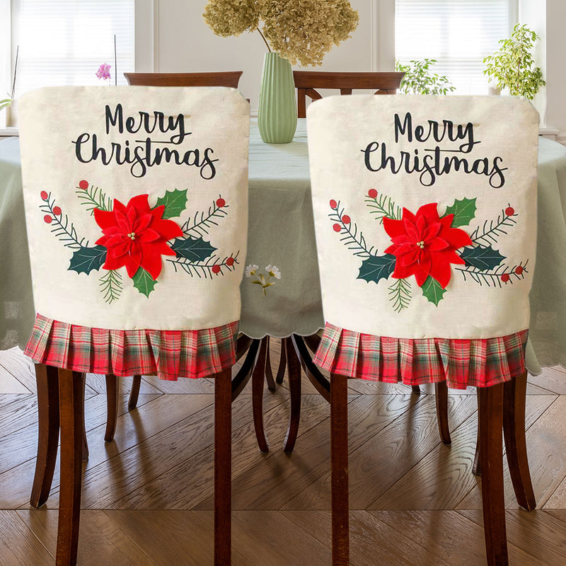 Christmas Chair Covers for Xmas Dining Party Decoration, 2pcs