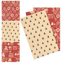 Christmas Gift Wrapping Paper 70cm x 50cm, Different Design Kraft Wrapping Paper, 9pcs