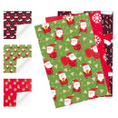 Christmas Gift Wrapping Paper 70cm x 50cm, Different Design Kraft Wrapping Paper, 9pcs