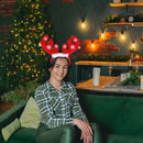 Reindeer Antlers Design Christmas Headband, Xmas Party Novelty 1/6/12pcs