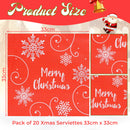 2 Ply Disposable Paper Napkins for Christmas Party - 20pcs