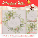 2 Ply Disposable Paper Napkins for Christmas Party - 20pcs
