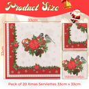 2 Ply Disposable Paper Napkins for Christmas Party - 20pcs