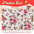 2 Ply Disposable Paper Napkins for Christmas Party - 20pcs