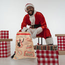 Hessian Burlap Christmas Stocking