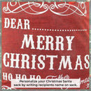Burlap Jute Red Christmas Stockings