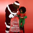 Burlap Jute Red Christmas Stockings