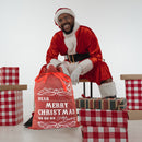 Burlap Jute Red Christmas Stockings