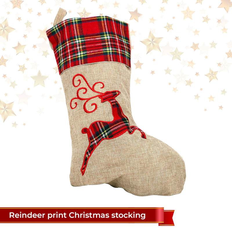 Hessian Burlap Christmas Stocking Linen Sack
