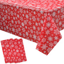 Christmas PVC Tablecloth Rectangular Disposable Table Cover