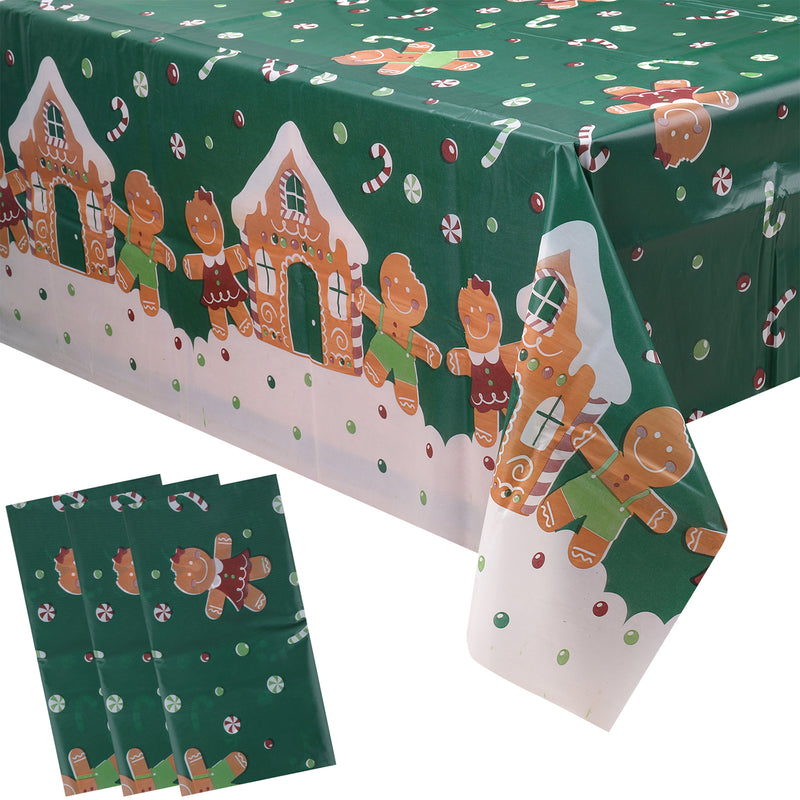 Christmas PVC Tablecloth Rectangular Disposable Table Cover