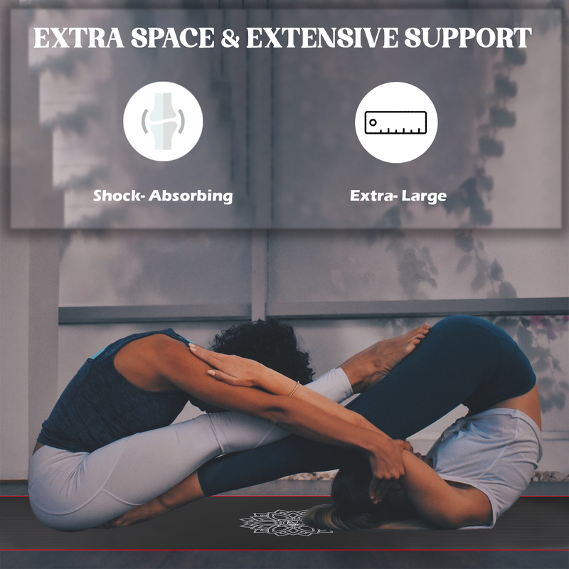 Non-Slip Yoga Mat, NBR Rubber Exercise Mat for Pilates, Yoga and Gymnastics - 183 x 61 x 1cm