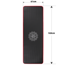 Non-Slip Yoga Mat, NBR Rubber Exercise Mat for Pilates, Yoga and Gymnastics - 183 x 61 x 1cm