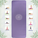 Non-Slip Yoga Mat, NBR Rubber Exercise Mat for Pilates, Yoga and Gymnastics - 183 x 61 x 1cm