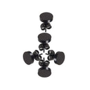 Stainless Steel Earrings Black Plated Round Shaped with Butterfly Clasp