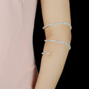 Silver Diamante Spring Bracelet for Women Fashion Jewellery