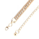 44" Gold Waist Chain Belt with 1 Row Rhinestone Diamond for Women Fashion Accessory 