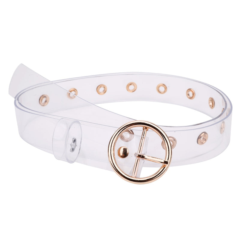 Clear With Gold Round Buckle