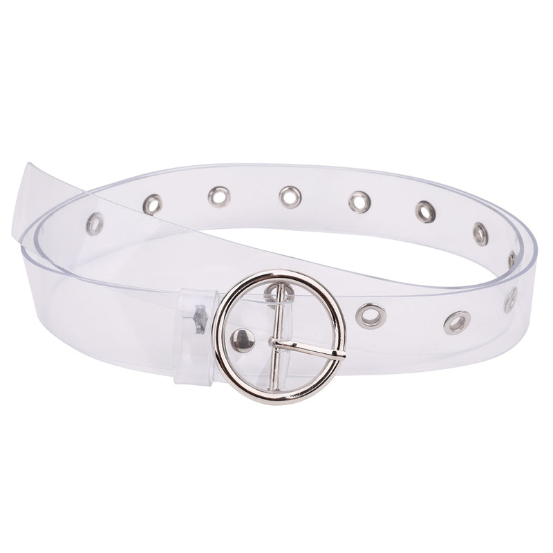 Clear With Silver Round Buckle