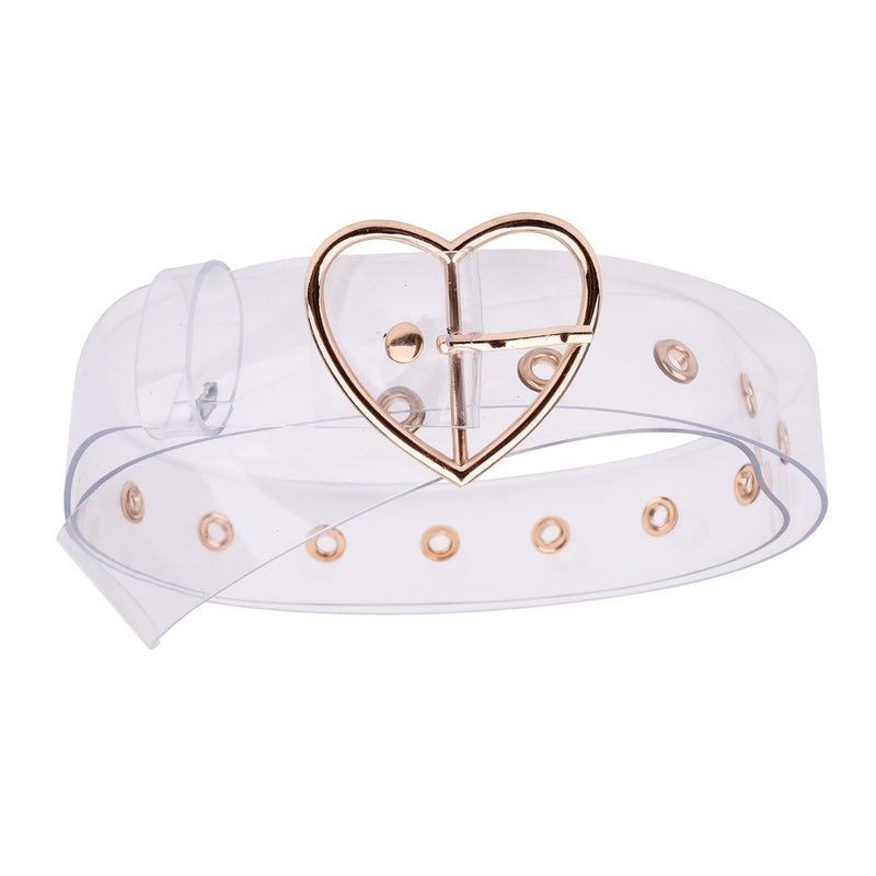 Clear With Gold Heart Buckle