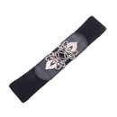 Women's Black Strechable 60mm Wide Waist Belt Clasp Buckle Elastic Band Clip-on Cinch Trimmer One Size Fits All Fashion Accessory