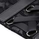 Black Lace Design Corset Style Waist Belt for Women Fashion Accessory