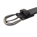 Women's Black Waist Belt with Silver 3 Row Punk Rock Pyramid Rivet Studs for Fashion Accessory