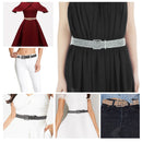 35mm Women's Bling Belt 8 Row Clear Crystal Diamante Studded Metal WaistBand - Gold, Silver, Gunmetal