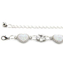 Women's Rhinestone Diamond Design Waist Chain Belt with Hearts & Flowers Fashion Accessory - White, Blue, Pink