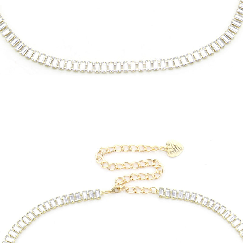 45" Diamante Ab Rhinestones in Round Shape  Waist Chain Belts for Women Fashion Accessory - Gold, Silver