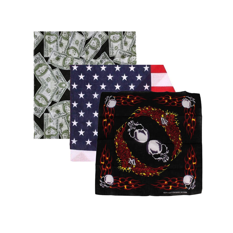 USA dollar + USA flag + Eagle Skull