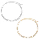 46" Long 3 Row Diamante Rhinestone Waist Chain Belts for Women Fashion Accessory - Silver, Gold