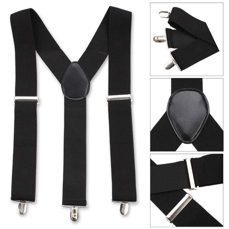 Men’s Adjustable Braces Y Shape Heavy Duty Clip On Suspenders for Trousers, Jeans, 50mm