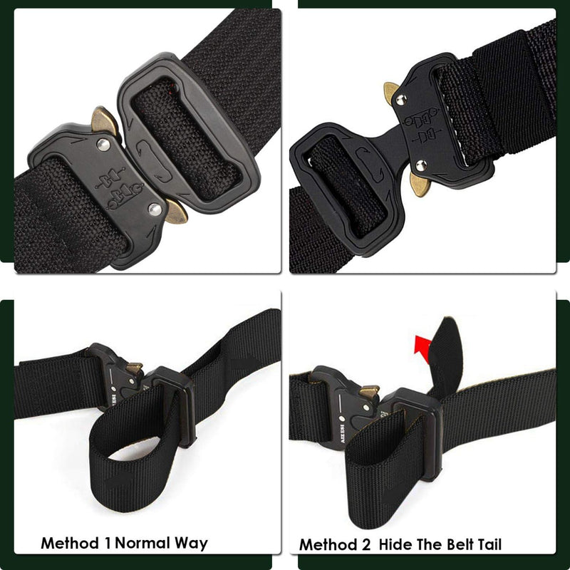 Tactical Belt Adjustable Military Style Webbing Belt With Side Release Buckle 125cm x 3.8cm