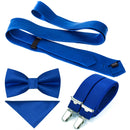 Satin Polyester Men's Braces, Bowtie, Necktie & Handkerchief Set for Casual Formal Wear, Weddings, Prom, Celebration, Parties, Gatherings, Events