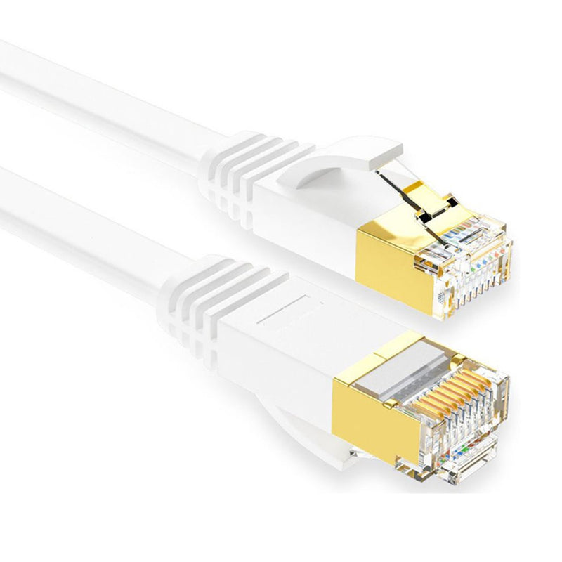 CAT 7 Ethernet Cable RJ45 LAN Network Flat Patch Cord 10Gbps for Laptop, Switch, Play Station, Modem - 1 metre