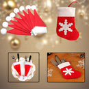 Christmas Cutlery Holder Pocket Bags for Forks Spoons Xmas Decor