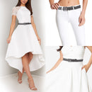 35mm Women's Bling Belt 8 Row Clear Crystal Diamante Studded Metal WaistBand - Gold, Silver, Gunmetal