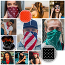 Cotton Bandanas Paisley Pattern Cowboy Bandana For Headband Scarf, Head Wrap, Wristband, Headwear, Raves, Riding, Outdoors, Parties, Pack of 2