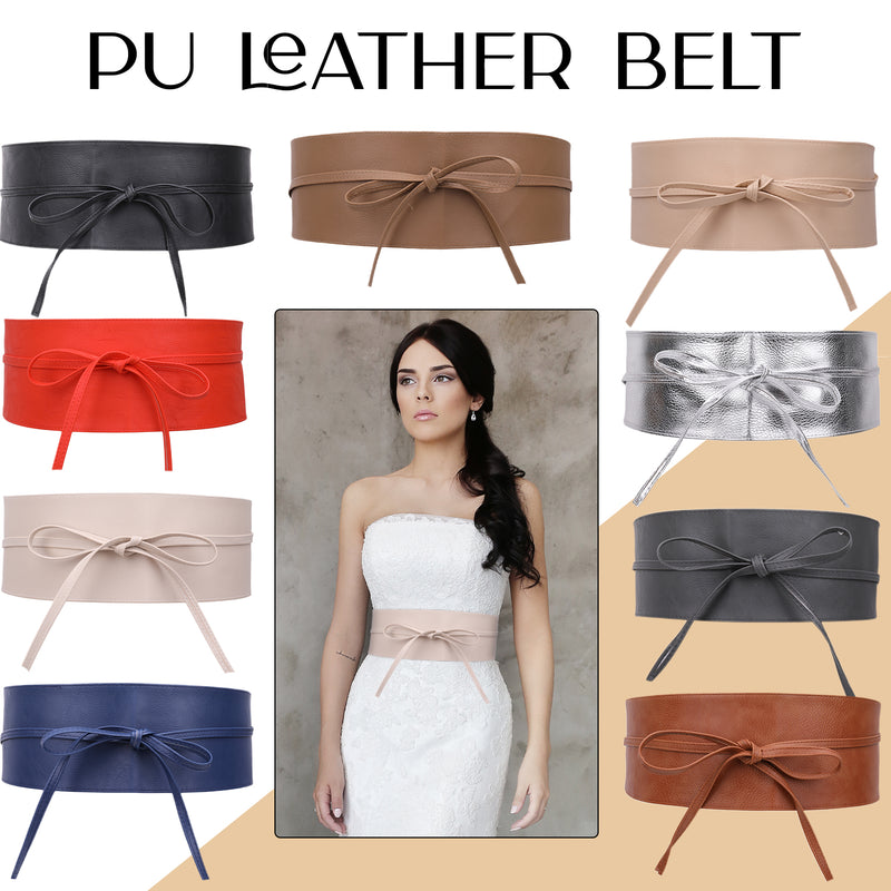 Obi Soft PU Leather Belt Wraparound Cinch Band Corset Fashion For Valentine Gift