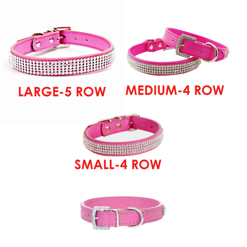 Pet Collars for Dogs or Cats, Rhinestone Diamante Neck Accessory for Proper Gripping