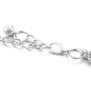 Women's Rhinestone Diamond Design Waist Chain Belt with Hearts & Flowers Fashion Accessory - White, Blue, Pink