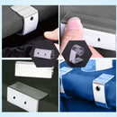 Transparent Table Skirting Clips, Plastic Tablecloth Clips With Hook & Loop Strips - 12pcs