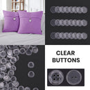 Clear Round Buttons 2/4 Holes Plastic Buttons For Sewing Crafts, Clothing, Knitting