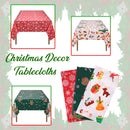 Christmas PVC Tablecloth Rectangular Disposable Table Cover